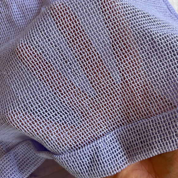 Umgee USA‎ Lilac High Waisted Pleated Dress Shorts, size M, elastic waist - Picture 7 of 13